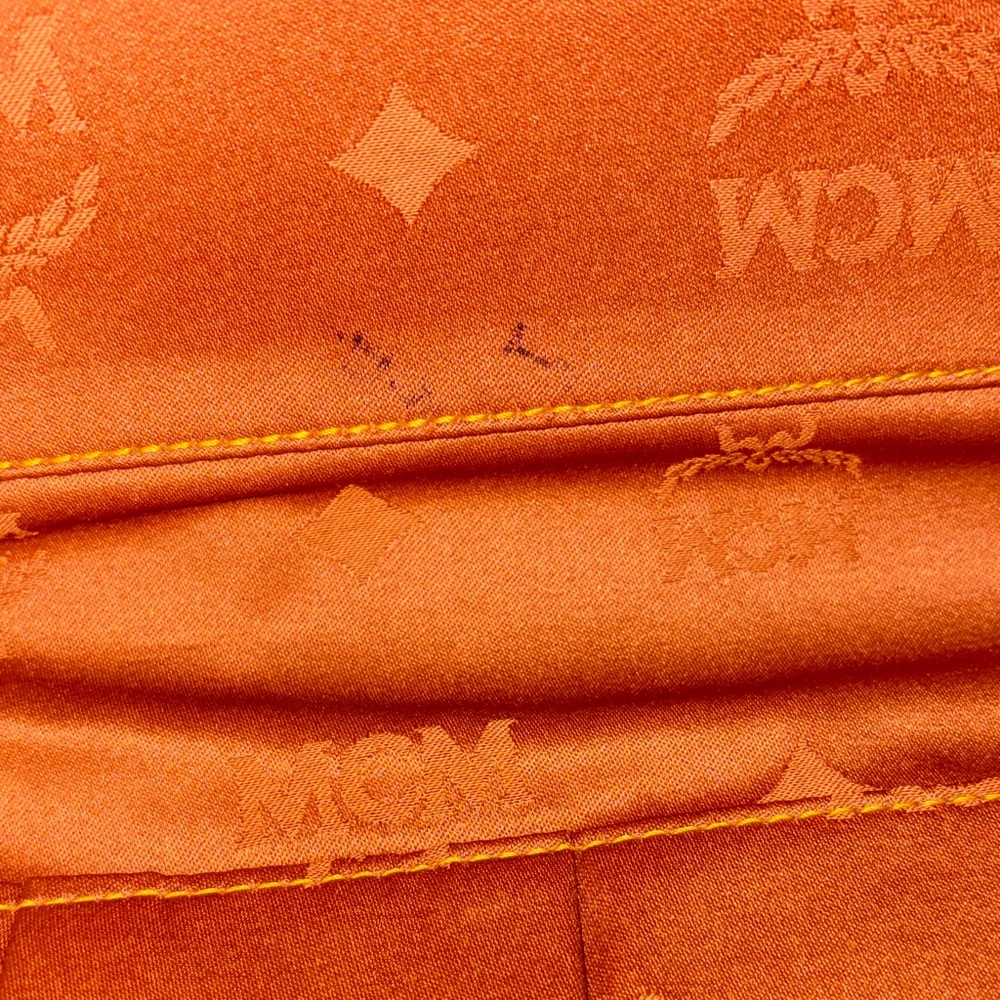 MCM Visetos Cognac Boston Bag with Princess Lion Charms - Picture 14 of 15